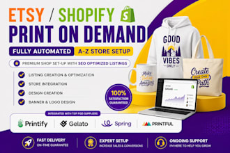 do etsy shopify print on demand etsy shop printify printiful shopify pod expert