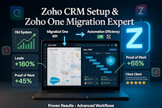 do zoho CRM setup, zoho one migration and advanced workflows