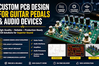 do custom printed circuit board design for guitar pedals and audio applications