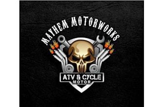 design motor works atv cycle business logo