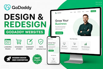 design godaddy website godady redesign landing page godady expert godaddy store