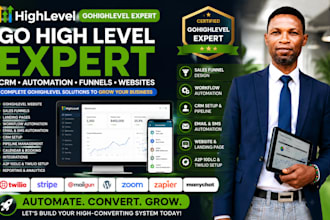 build gohighlevel website sales funnels and automation workflows