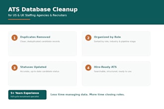 build, clean and organize your ats recruitment database