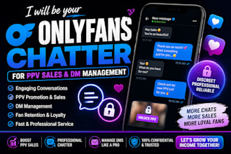 be your onlyfans chatter for ppv sales and dm management