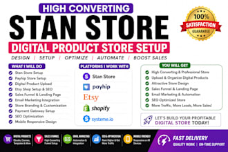 build and optimize your stan store for more sales