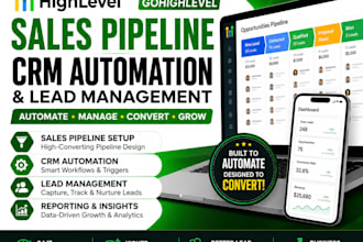 build gohighlevel sales pipeline, CRM automation and lead management