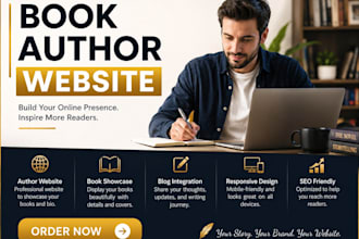 design author website, book author website, ebook website, author landing page