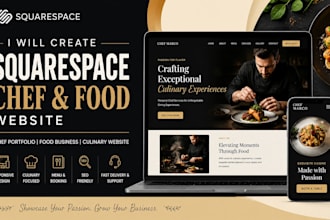 create squarespace chef portfolio website food business website culinary website