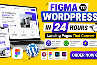figma to wordpress conversion, responsive, fast loading