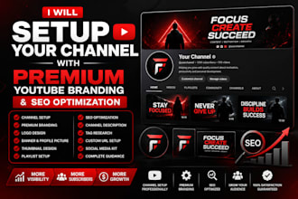 setup your channel with premium youtube branding and SEO