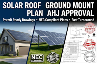 solar roof ground mount plan ahj approval