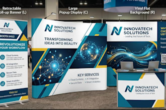 design signage exhibition banner retractable rollup popup and vinyl