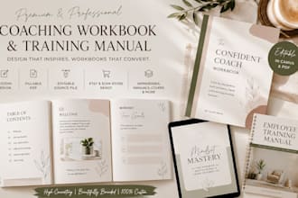 design fillable coaching workbook training manual ebook cover coaching guide