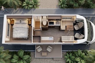 3d design your caravan, motorhome, camper, food truck, rv
