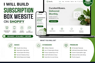 build a subscription box website on shopify
