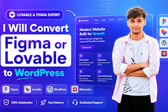 convert figma or lovable design to wordpress elementor website