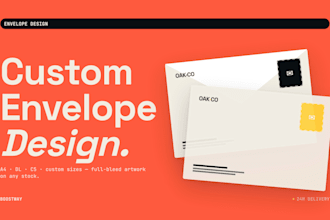 design custom business envelope and print ready stationery