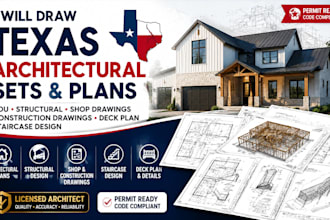 draw tx architectural sets plans adu structural shop design construction drawing