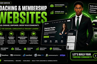 build a wordpress coaching website with membership and booking for coaches
