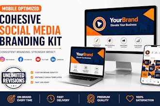 design social media branding kit and canva brand identity templates
