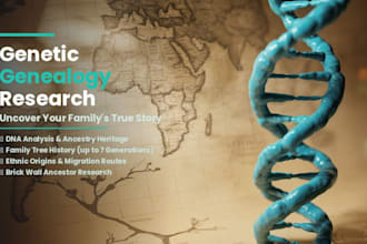 conduct genetic genealogy research, family tree, history and ancestry heritage