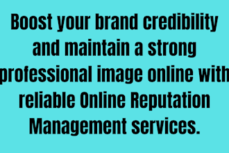manage and improve your online reputation professionally