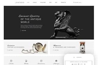 design squarespace antique store furniture website jewelry collectibles website