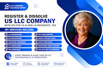 register US llc for US and non US residents, operating agreement dao  boi, tax