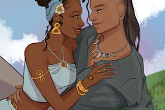 draw couple art for you