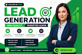 do b2b targeted lead generation, web research, and email list building