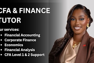 be your cfa, finance, accounting and financial analysis tutor