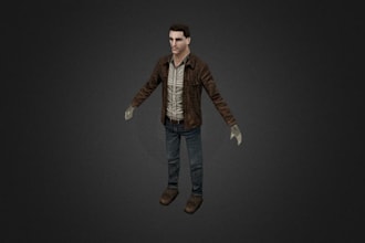 custom 3d lowpoly character in ps1,ps2,n64,yk2, psx styles, retro nintendo,ue5
