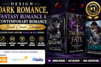 design dark romance, fantasy romance and contemporary book cover design