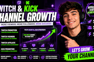 promotion your twitch channel with live viewers and twitch affiliate growth