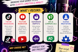 voice over artist for youtube ,commercial ads,and social media