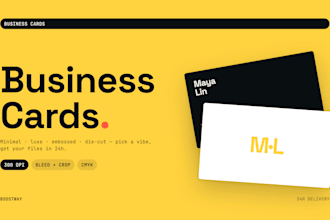 design modern business cards with print ready files
