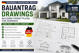 create bauantrag drawings and building permit plans for germany