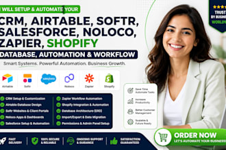 crm airtable softr salesforce noloco zapier shopify database automation workflow