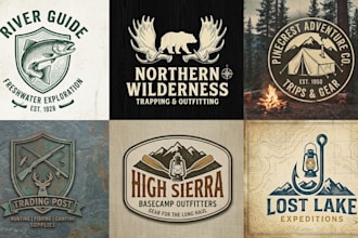 do vintage fishing hunting camping adventure outdoor logo
