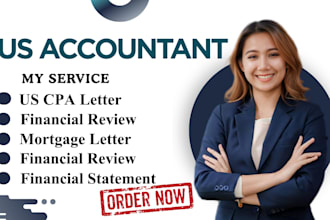 provide US CPA letter, CPA comfort letter and income verification letter