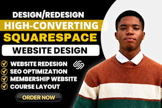 build develop or redesign squarespace membership website or design course layout