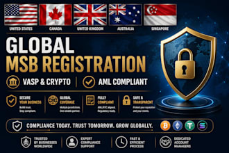 do your msb and vasp registration for fincen, fca, fintrac, austrac, or mas