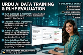 do urdu rlhf evaluation ai data training prompt engineering, dataset annotation