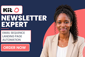 design convertkit newsletter kit landing page automation setup email sequence