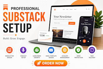 setup substack newsletter design podcast setup for account manage substack post