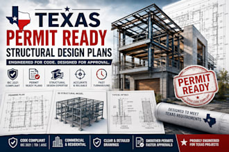 provide a texas permit ready for structural design plans