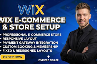 do wix studio design, wix ecommerce website,wix shop and  wix online store