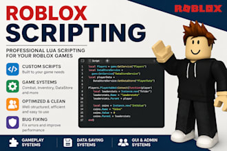 do roblox scripting, lua coding and custom roblox game systems