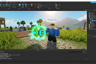build full roblox game, simulator game, roblox map, roblox scripting bug fixing