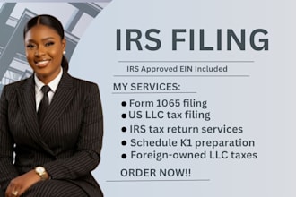 us llc tax return 1065 1120 5472 and prepare schedule k1 in 24 hours